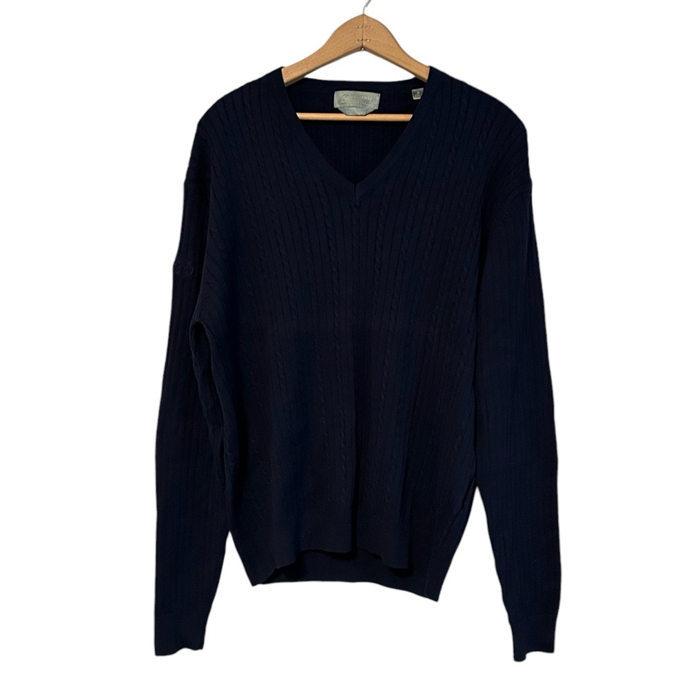 Descente Sweater Navy 100% Cotton Navy Size Medium Men’s